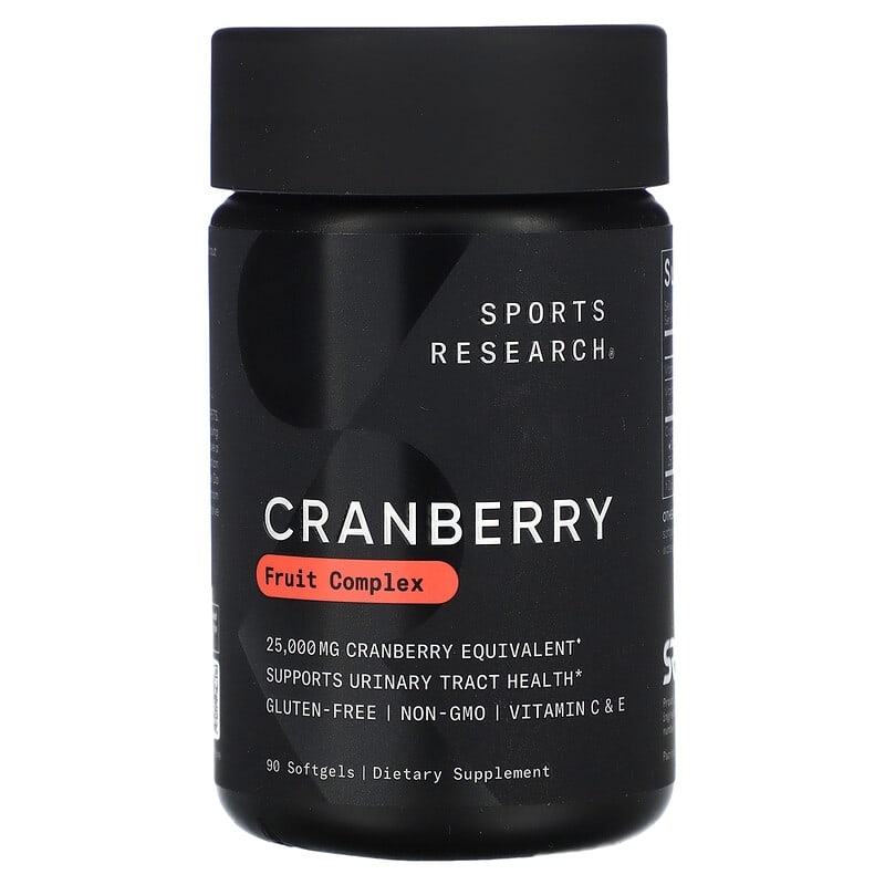 Sports Research Cranberry Fruit Complex 90 Softgels 8 Thực phẩm chức năng Sports Research Cranberry Fruit Complex 90 Softgels 023249010302