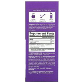 Thực phẩm bổ sung Sports Research Elderberry Sambucus Syrup 12.000 mg 4 fl oz (120 ml) 023249090076