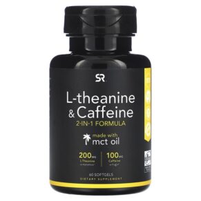 Thực phẩm chức năng Sports Research L-Theanine & Caffeine 2-in-1 Formula 60 Softgels 023249012269