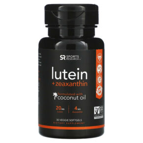 Thực phẩm chức năng Sports Research Lutein + Zeaxanthin with Coconut Oil 30 Veggie Softgels 023249012528