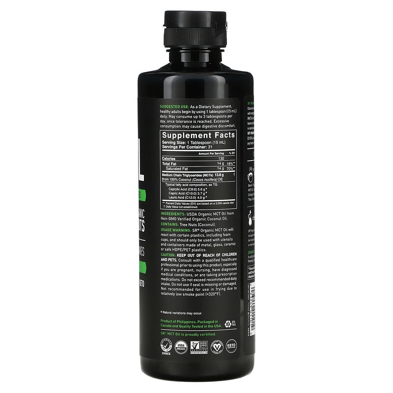 Sports Research MCT Oil Unflavored 16 fl oz (473 ml) 2 Thực phẩm bổ sung Sports Research MCT Oil Unflavored 16 fl oz (473 ml) 023249011019