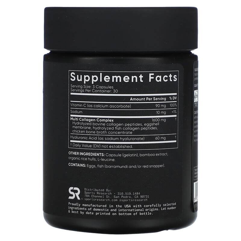 Sports Research Multi Collagen 1.600 mg 90 Capsules 2 Thực phẩm bổ sung Sports Research Multi Collagen 1.600 mg 90 Capsules 023249012726