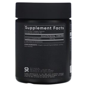 Thực phẩm bổ sung Sports Research NAC N-Acetyl-Cysteine 600 mg 90 Veggie Capsules 023249091561