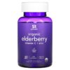Thực phẩm chức năng Sports Research Organic Elderberry Vitamin C + Zinc Natural Berry 60 Gummies 023249013495