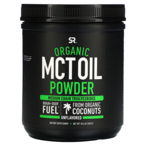 Thực phẩm chức năng Sports Research Organic MCT Oil Powder Unflavored 10.6 oz (300 g) 023249011187