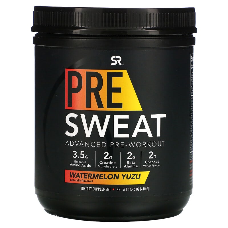 Sports Research Pre-Sweat Advanced Pre-Workout Watermelon Yuzu 14.46 oz (410 g) 8 Thực phẩm chức năng Sports Research Pre-Sweat Advanced Pre-Workout Watermelon Yuzu 14.46 oz (410 g) 023249013082