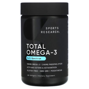 Thực phẩm chức năng Sports Research Total Omega-3 120 Softgels 023249012825