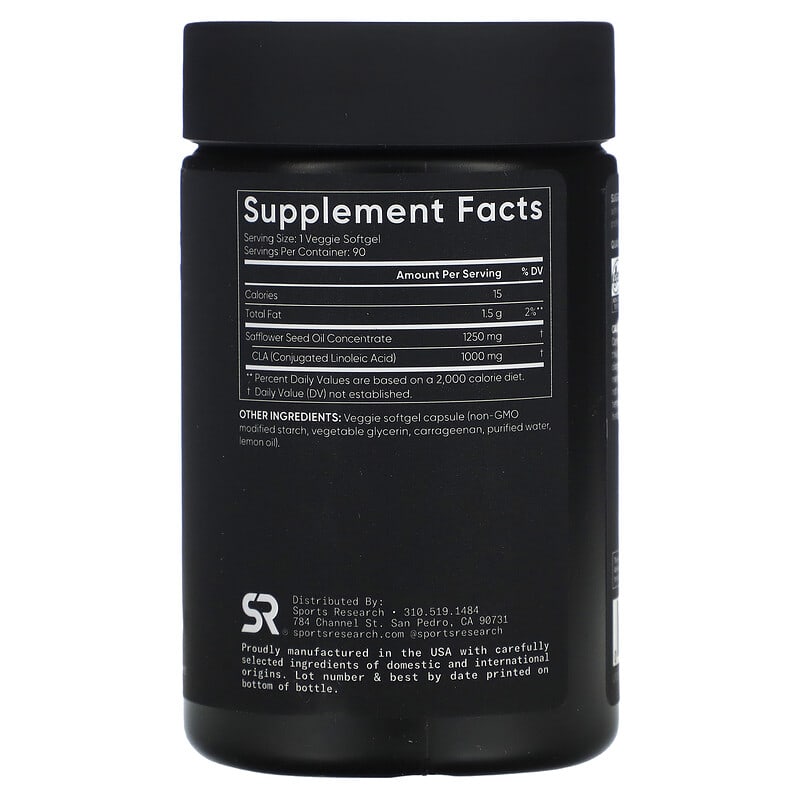 Sports Research Vegan CLA 1250 1.250 mg 90 Veggie Softgels 2 Thực phẩm bổ sung Sports Research Vegan CLA 1250 1.250 mg 90 Veggie Softgels 023249055679