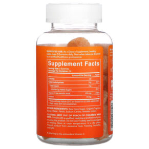 Thực phẩm bổ sung Sports Research Vitamin C Antioxidant Support Natural Orange 60 Gummies 023249090199