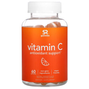 Thực phẩm chức năng Sports Research Vitamin C Antioxidant Support Natural Orange 60 Gummies 023249090199