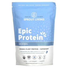 Thực phẩm chức năng Sprout Living Epic Protein Organic Plant Protein + Superfoods Original 1 lb (456 g) 852457007008