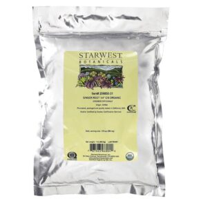 Starwest Botanicals Organic Ginger Root 1/4" C/S 1 lb (453.6 g) 3 Thực phẩm bổ sung Starwest Botanicals Organic Ginger Root 1/4