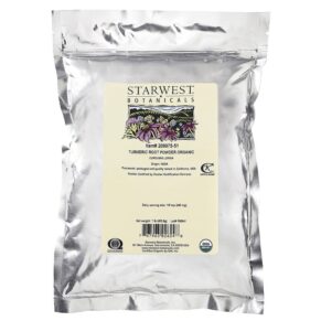 Thực phẩm bổ sung Starwest Botanicals Turmeric Root Powder Organic 1 lb (453.6 g) 767963026248