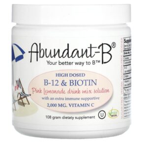 Thực phẩm chức năng Sufficient C Abundant-B High Dosed B-12 & Biotin Drink Mix Pink Lemonade 108 g 051497371661