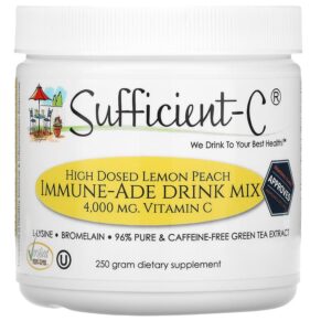 Thực phẩm chức năng Sufficient C High Dosed Immune-Ade Drink Mix Lemon Peach 4.000 mg 250 g 040232053870
