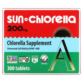 Thực phẩm chức năng Sun Chlorella Chlorella Supplement 200 mg 300 Tablets 029918011113