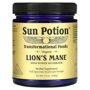 Thực phẩm chức năng Sun Potion Organic Lion's Mane 3.5 oz (100 g) 850001146104