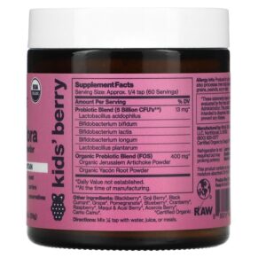 Thực phẩm bổ sung Sunbiotics Kids! Friendlier Flora Probiotic & Prebiotic Powder Berry 5 Billion 2 oz (56 g) 850018464963