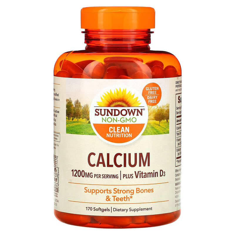 Sundown Naturals Calcium Plus Vitamin D3 600 mg 170 Softgels 8 Thực phẩm chức năng Sundown Naturals Calcium Plus Vitamin D3 600 mg 170 Softgels 030768134389