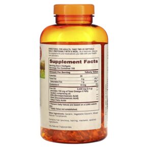 Thực phẩm bổ sung Sundown Naturals Fish Oil 1.200 mg 300 Softgels 030768276645