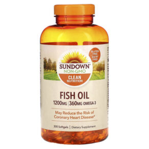 Thực phẩm chức năng Sundown Naturals Fish Oil 1.200 mg 300 Softgels 030768276645