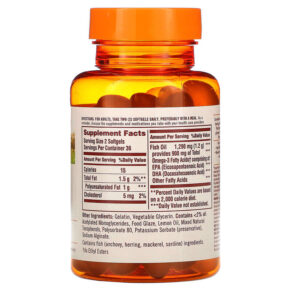 Thực phẩm bổ sung Sundown Naturals Odor-Less Fish Oil 645 mg 72 Coated Mini Softgels 030768186739
