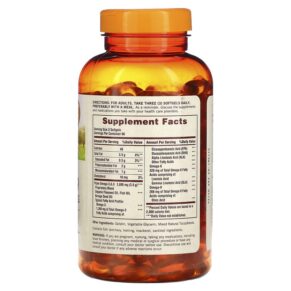 Thực phẩm bổ sung Sundown Naturals Omega 3-6-9 Flax Fish & Borage Oils 200 Softgels 030768644277