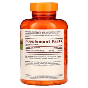 Thực phẩm bổ sung Sundown Naturals Vitamin C 1.000 mg 300 Caplets 030768025052