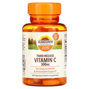 Thực phẩm chức năng Sundown Naturals Vitamin C Timed Release 500 mg 90 Capsules 030768905262