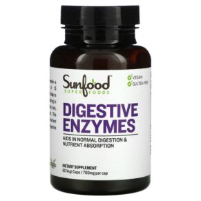 Thực phẩm chức năng Sunfood Digestive Enzymes 700 mg 90 Vegi Caps 803813010521