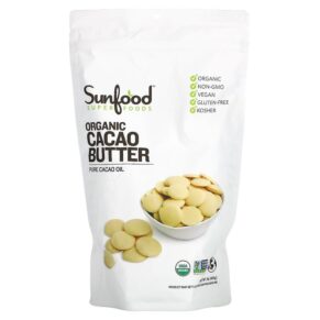 Thực phẩm chức năng Sunfood Organic Cacao Butter 1 lb (454 g) 803813030802