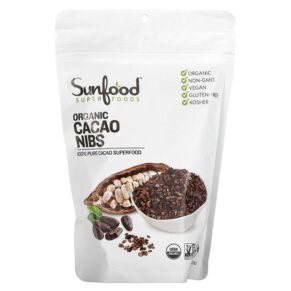 Thực phẩm chức năng Sunfood Organic Cacao Nibs 8 oz (227 g) 803813030208