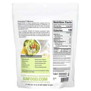 Thực phẩm bổ sung Sunfood Organic Moringa Powder 8 oz (227 g) 803813101052