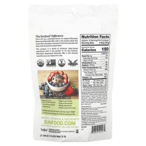 Thực phẩm bổ sung Sunfood Organic Superfood Smoothie Mix Chocolate 8 oz (227 g) 803813101571