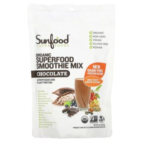 Thực phẩm chức năng Sunfood Organic Superfood Smoothie Mix Chocolate 8 oz (227 g) 803813101571