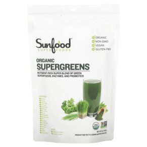 Thực phẩm chức năng Sunfood Organic Supergreens 8 oz (227 g) 803813284342