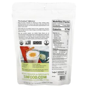 Thực phẩm bổ sung Sunfood Raw Organic Hemp Seeds 1 lb (454 g) 803813100239
