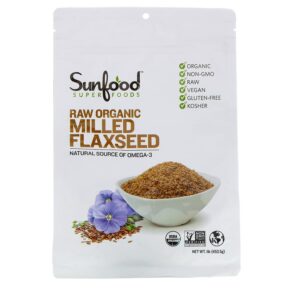 Thực phẩm chức năng Sunfood Raw Organic Milled Flaxseed 1 lb (453.5 g) 803813102301