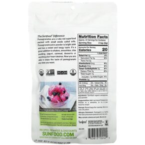 Thực phẩm bổ sung Sunfood Raw Organic Pomegranate Powder 4 oz (113 g) 803813102424