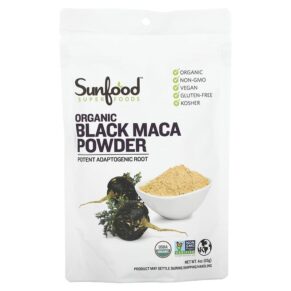 Thực phẩm chức năng Sunfood Superfoods Organic Black Maca Powder 4 oz (113 g) 803813101182