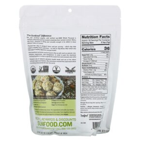 Thực phẩm bổ sung Sunfood Superfoods Raw Organic Whole Flaxseed 1 lb (453.5 g) 803813102295