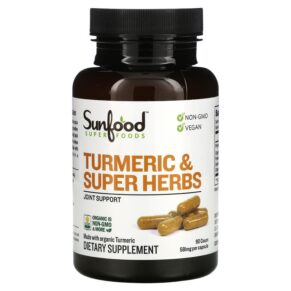 Thực phẩm chức năng Sunfood Turmeric & Super Herbs 581 mg 90 Capsules 803813101144