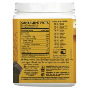 Thực phẩm bổ sung Sunwarrior Classic Plus Protein Plant Based Chocolate 13.2 oz (375 g) 814784024165