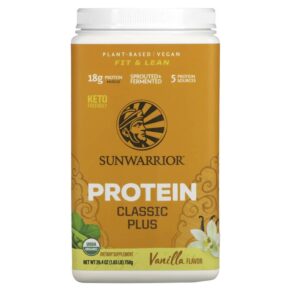 Thực phẩm chức năng Sunwarrior Classic Plus Protein Plant Based Vanilla 1.65 lb (750 g) 814784024219