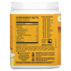 Thực phẩm bổ sung Sunwarrior Classic Plus Protein Plant Based Vanilla 13.2 oz (375 g) 814784024202