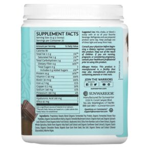 Thực phẩm bổ sung Sunwarrior Collagen Building Protein Peptides Chocolate Fudge 1.1 lb (500 g) 814784026534