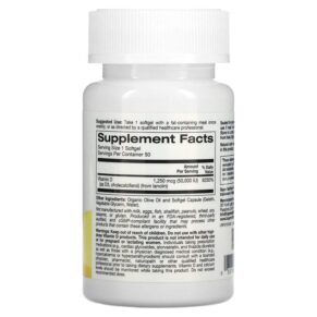 Thực phẩm bổ sung Super Nutrition Simply One Vitamin D-3 50.000 IU 50 Softgels 033739003783