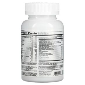Thực phẩm bổ sung Super Nutrition SimplyOne Men’s 50+ Multivitamin with Supporting Herbs 90 Tablets 033739001963