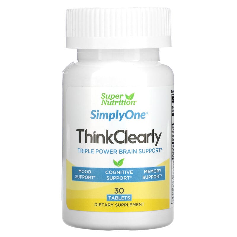 Super Nutrition SimplyOne Think Clearly 30 Tablets 8 Thực phẩm chức năng Super Nutrition SimplyOne Think Clearly 30 Tablets 033739002335