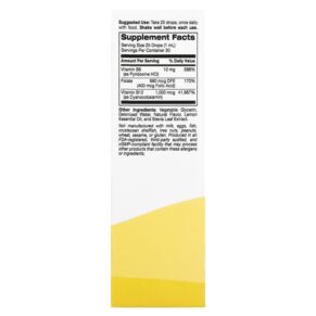 Thực phẩm bổ sung Super Nutrition Vitamin B12 + B6 with Folic Acid 1 fl oz (30 ml) 898220021994